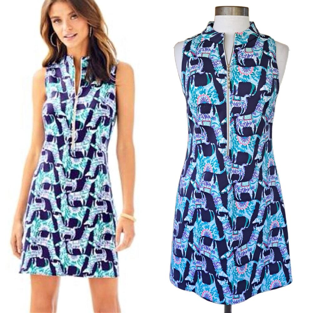 Lilly Pulitzer Opal Alpaca Scuba Shift Dress in Navy Alpaca My Bags
